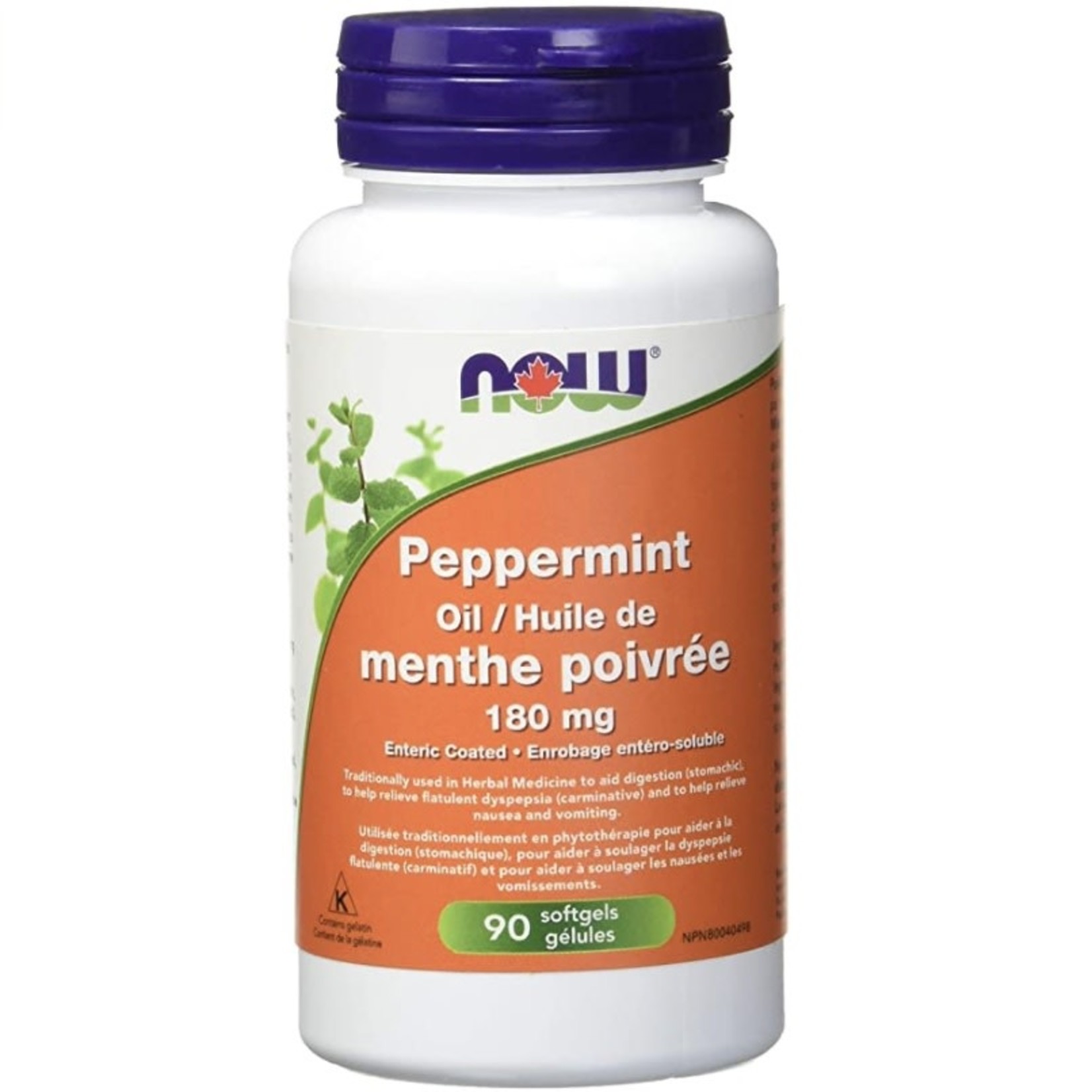 Now Now Peppermint Oil 180mg 90 softgels