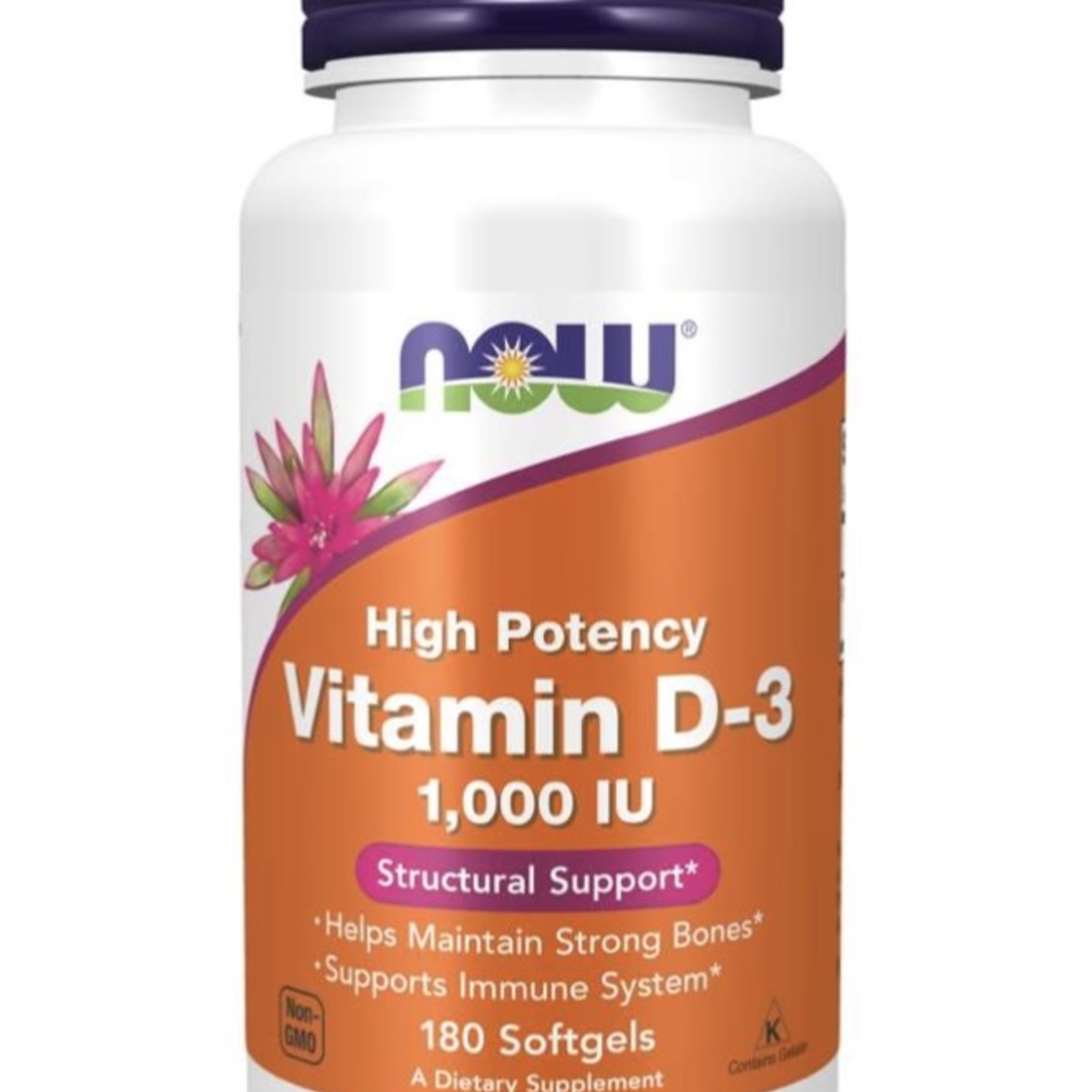 Now Now Vitamin D3 1000 IU 180 softgels