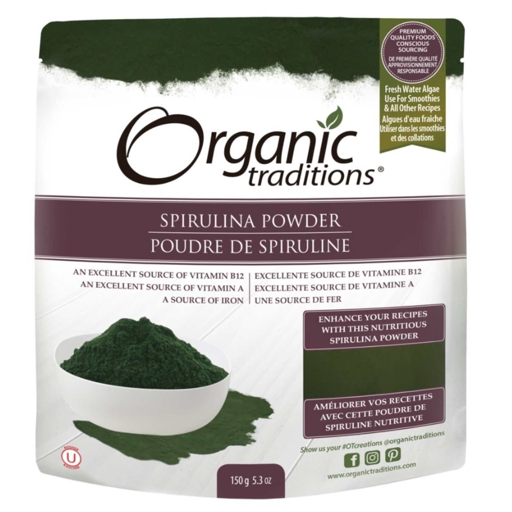 Organic Traditions Organic Traditions Spirulina Powder 150g