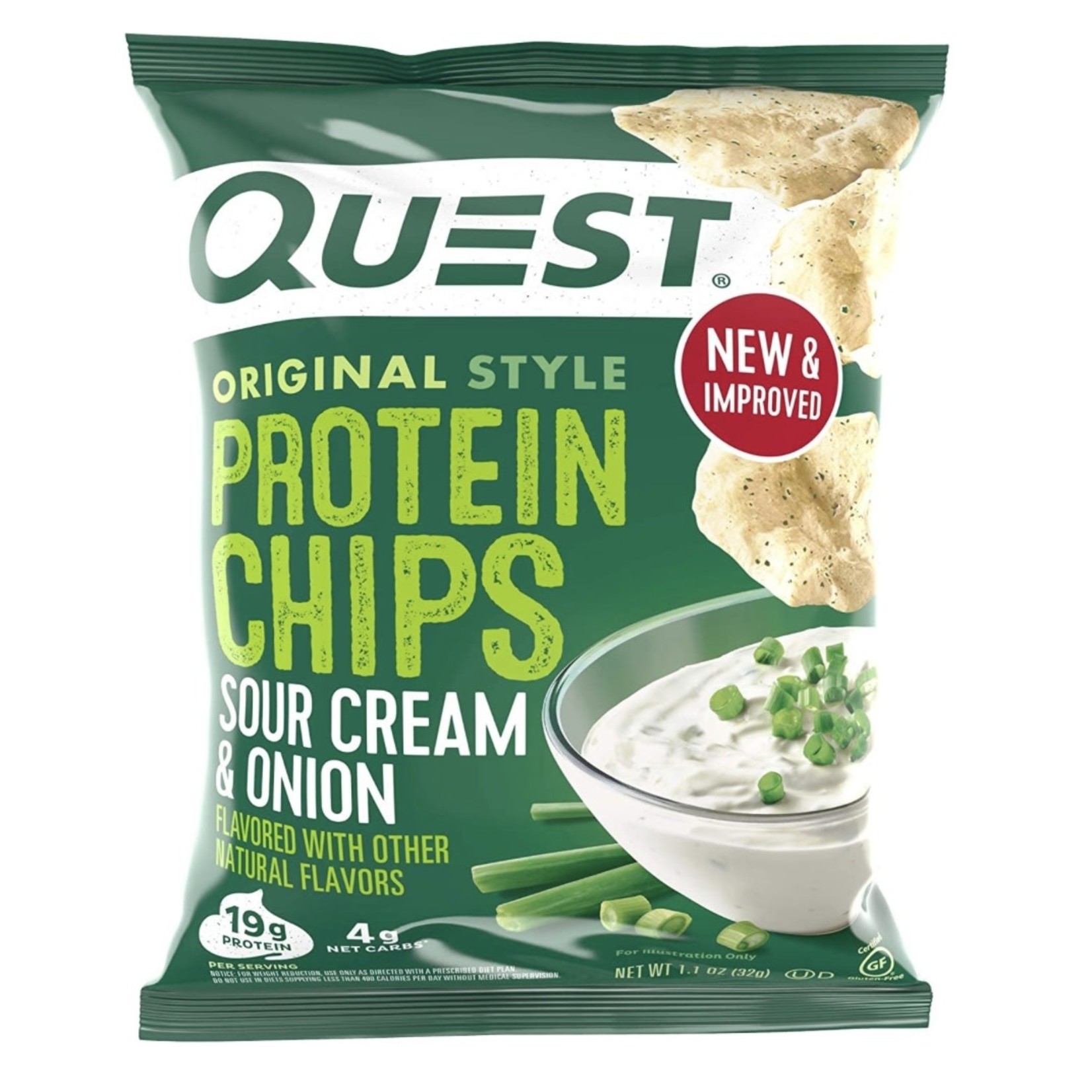 Quest Quest Sour Cream & Onion Chips 32g