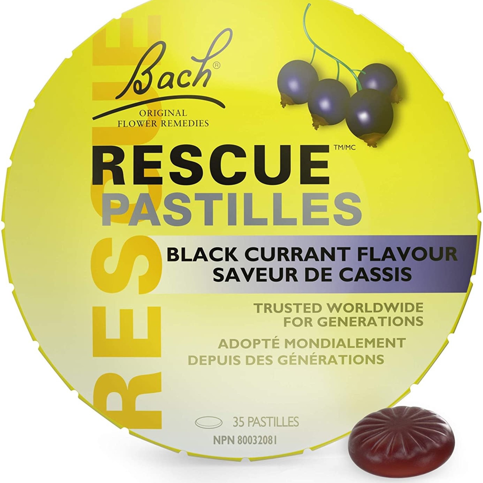 Bach Bach Rescue Pastilles Black Current 35ct