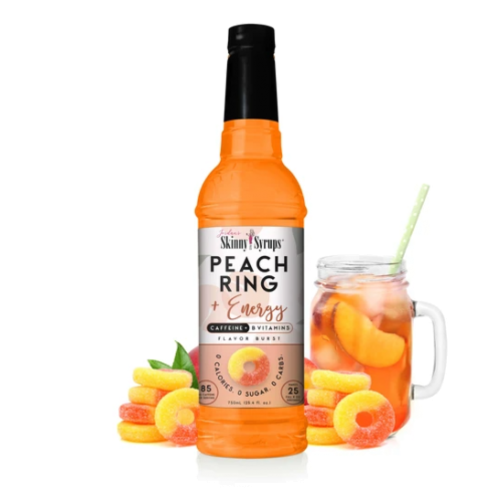 Skinny Syrups Skinny Syrups - Peach Ring + Energy 750ml