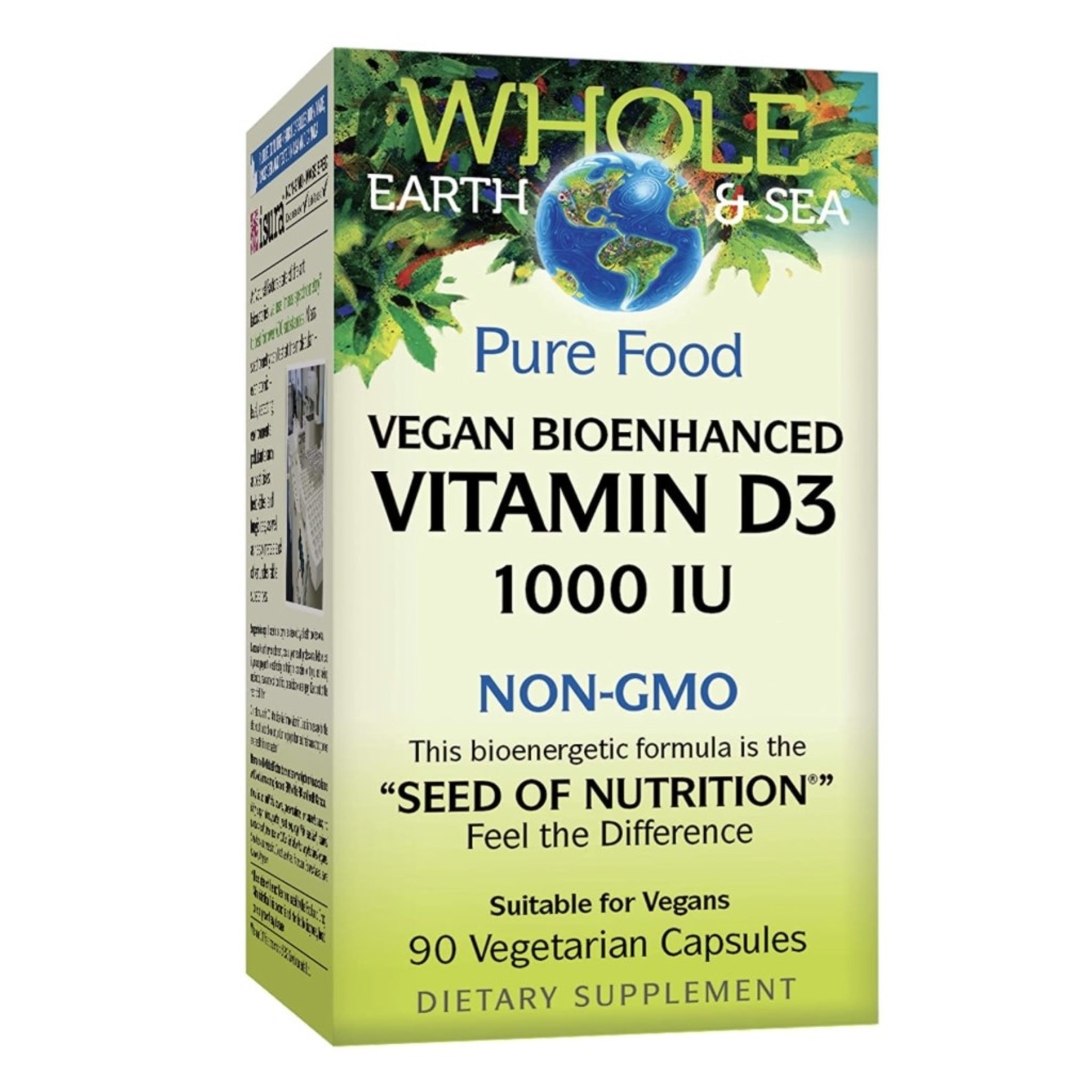 Whole Earth & Sea Whole Earth & Sea Vegan Bioenhanced Vitamin D3 1000IU 90 caps