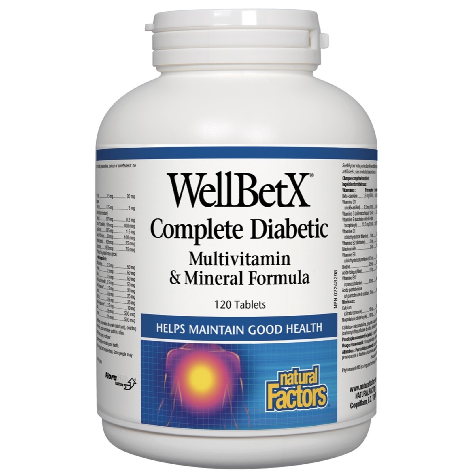Natural Factors Natural Factors Complete Diabetic Multivitamin & Mineral Formula 120 tabs