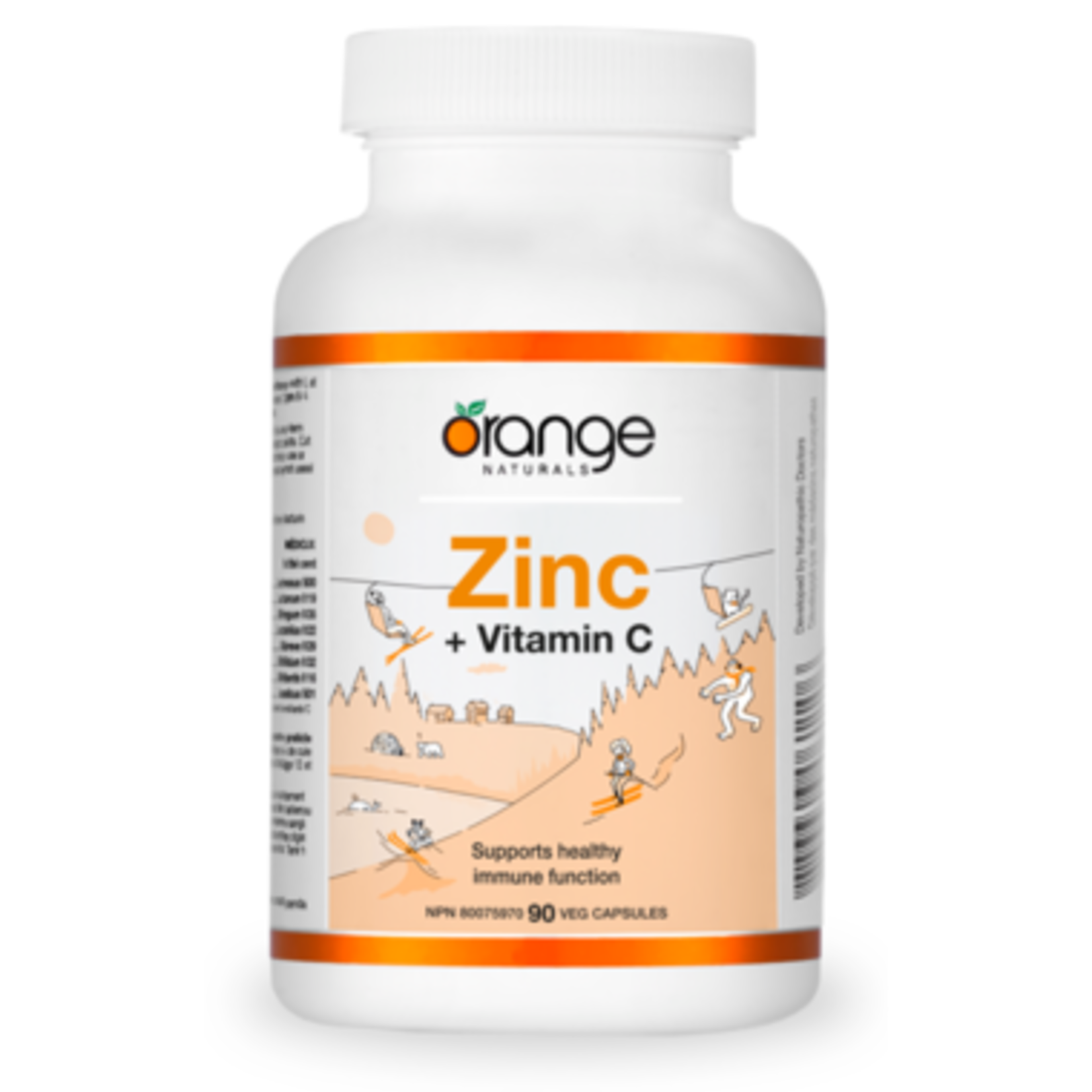 Orange Naturals Orange Natural Zinc  + Vitamin C  90 caps