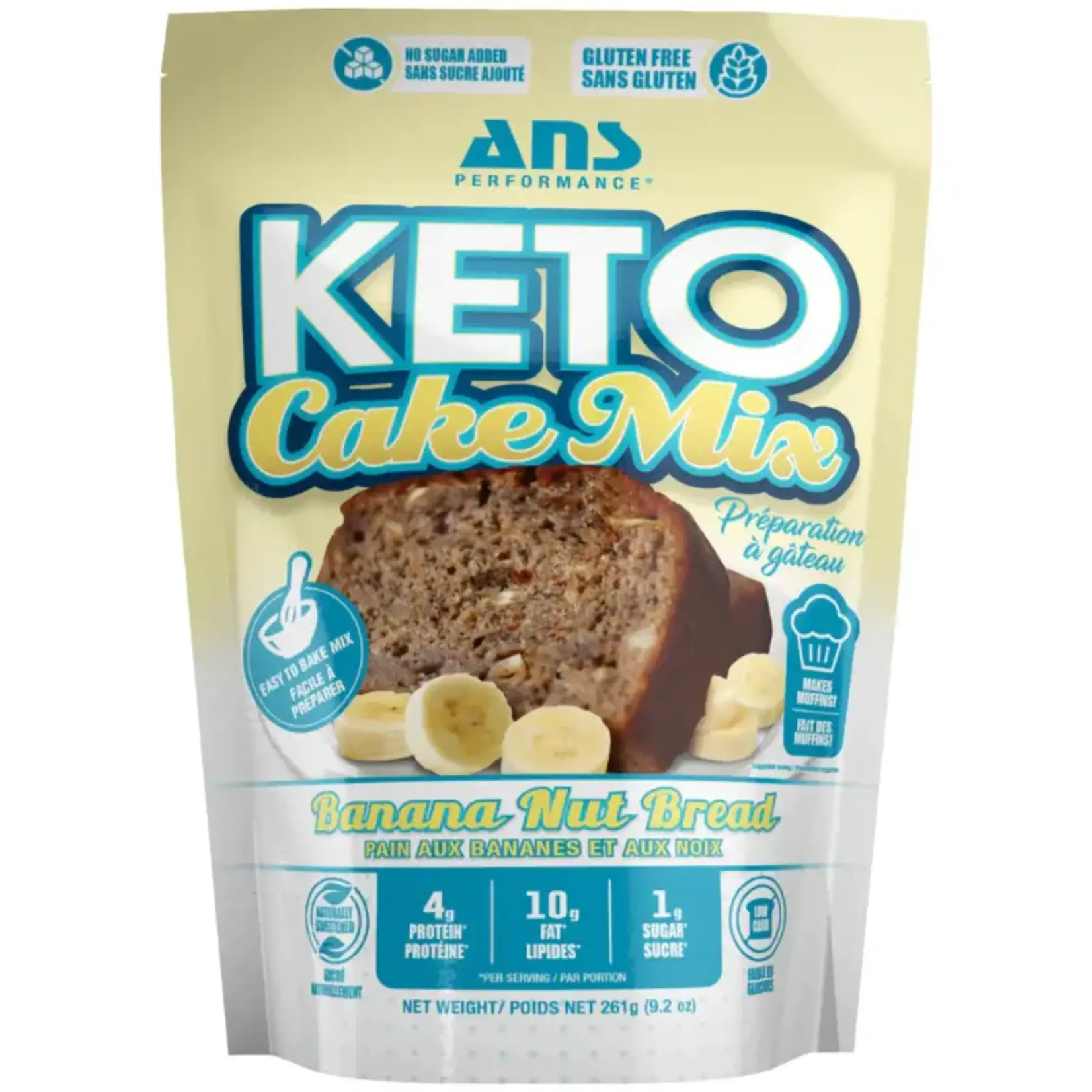 Ans Keto  Cake Mix Banana Nut Bread 261g