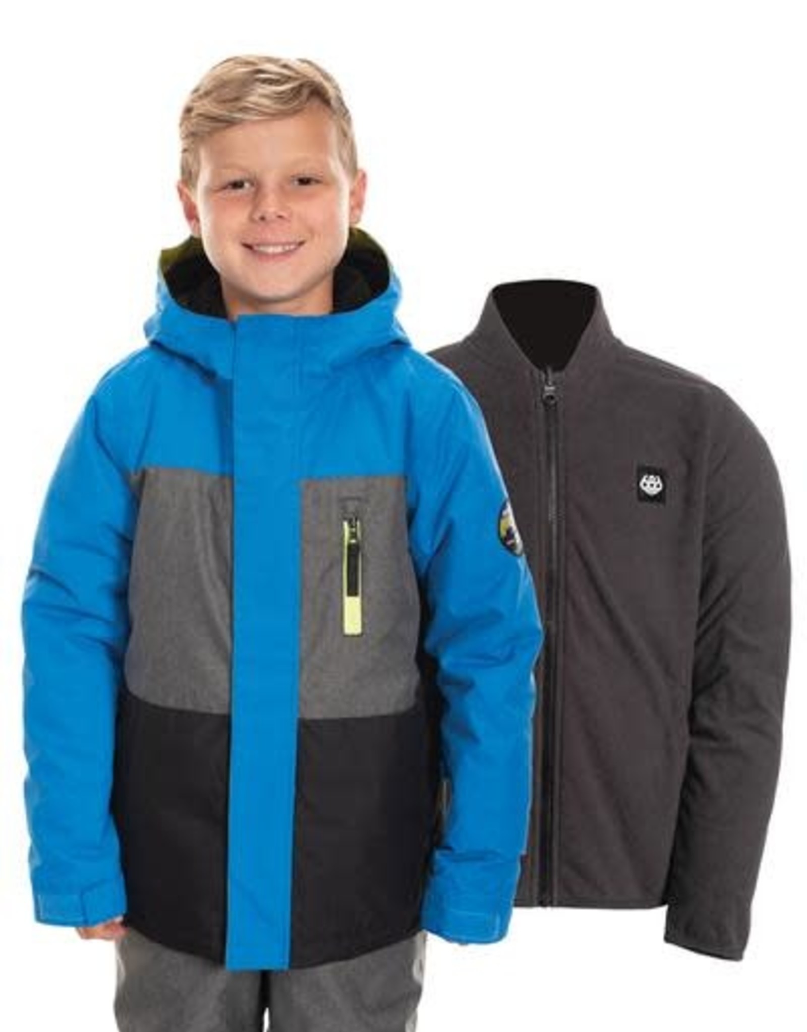686 2020 686 Boy's Smarty Insulated Jacket Blue/Black Size Medium