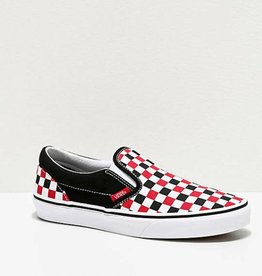 black red checkerboard vans