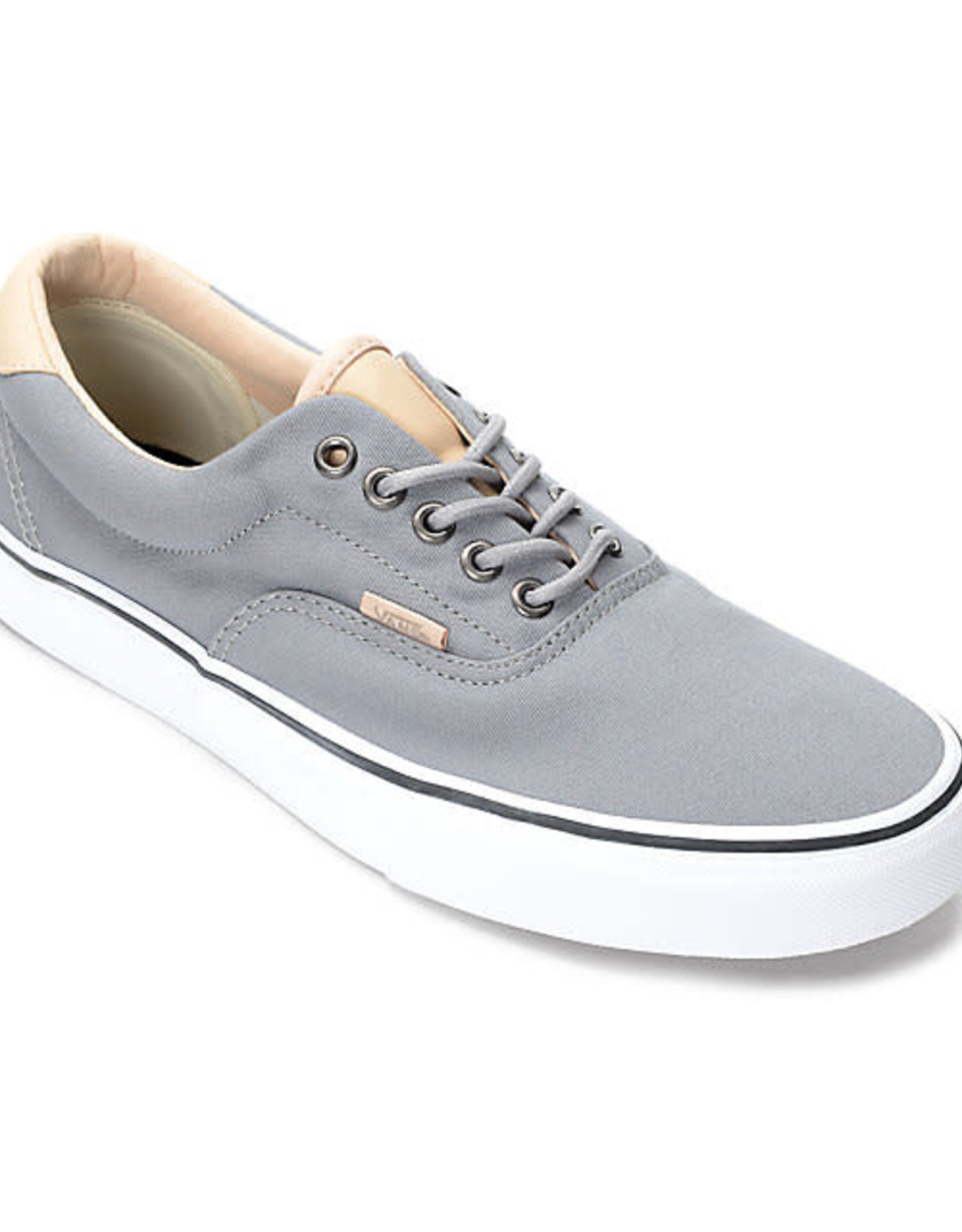 grey and tan vans