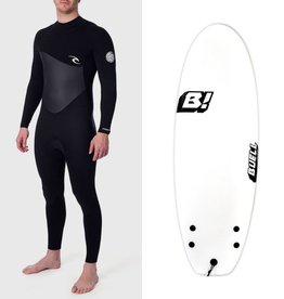 1 Day Surfboard and Wetsuit