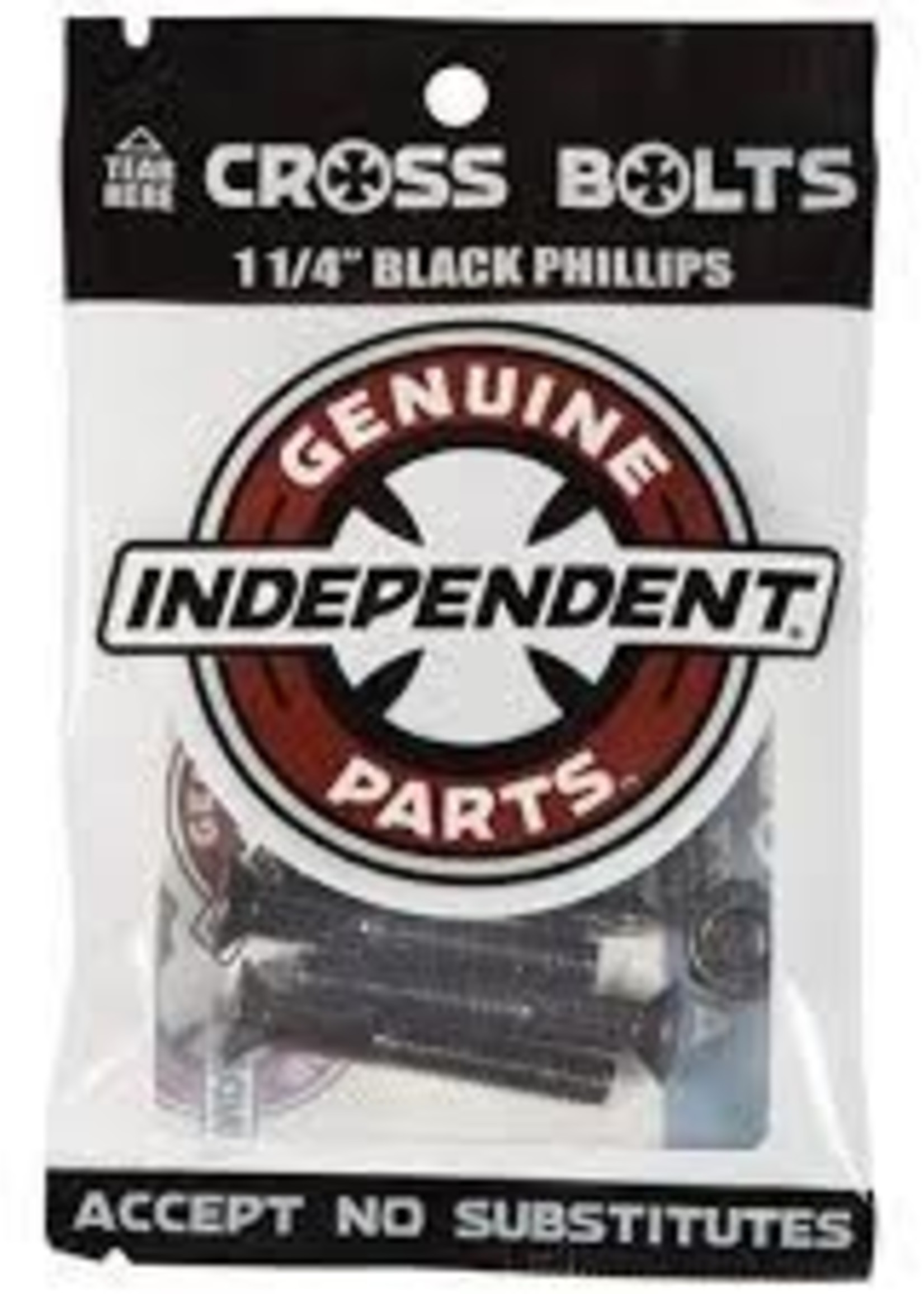 Independent INDY BOLTS CROSS PHILIPS BLK 1.25in