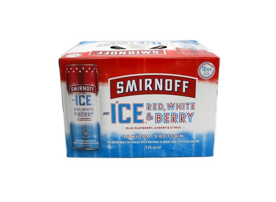 SMIRNOFF SELTZER RED WHITE BERRY  ''0'' SUGAR 12PK/12OZ CAN