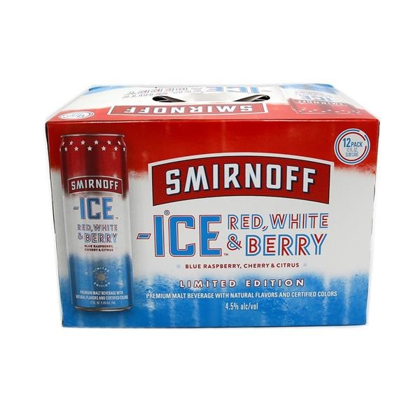 SMIRNOFF SELTZER RED WHITE BERRY 12PK/12OZ CAN - Cork 'N' Bottle