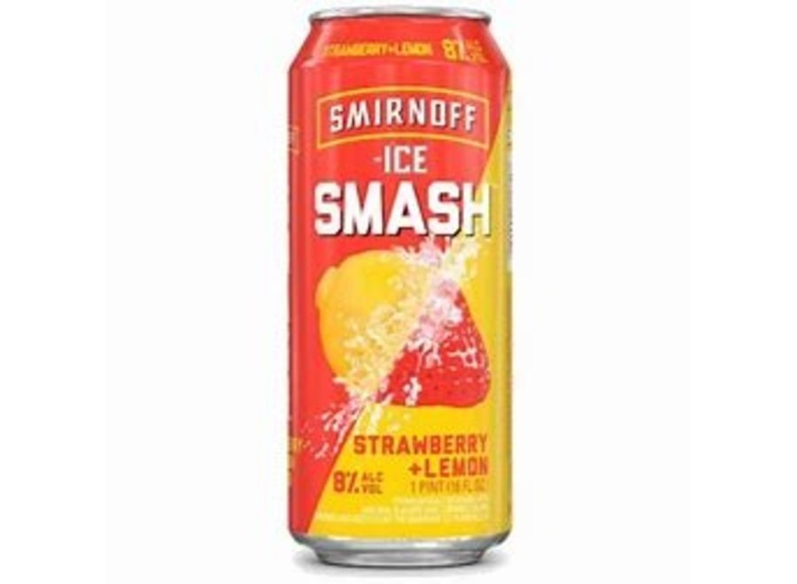 SMIRNOFF ICE SMASH STRAW LEMON 23.5OZ CAN