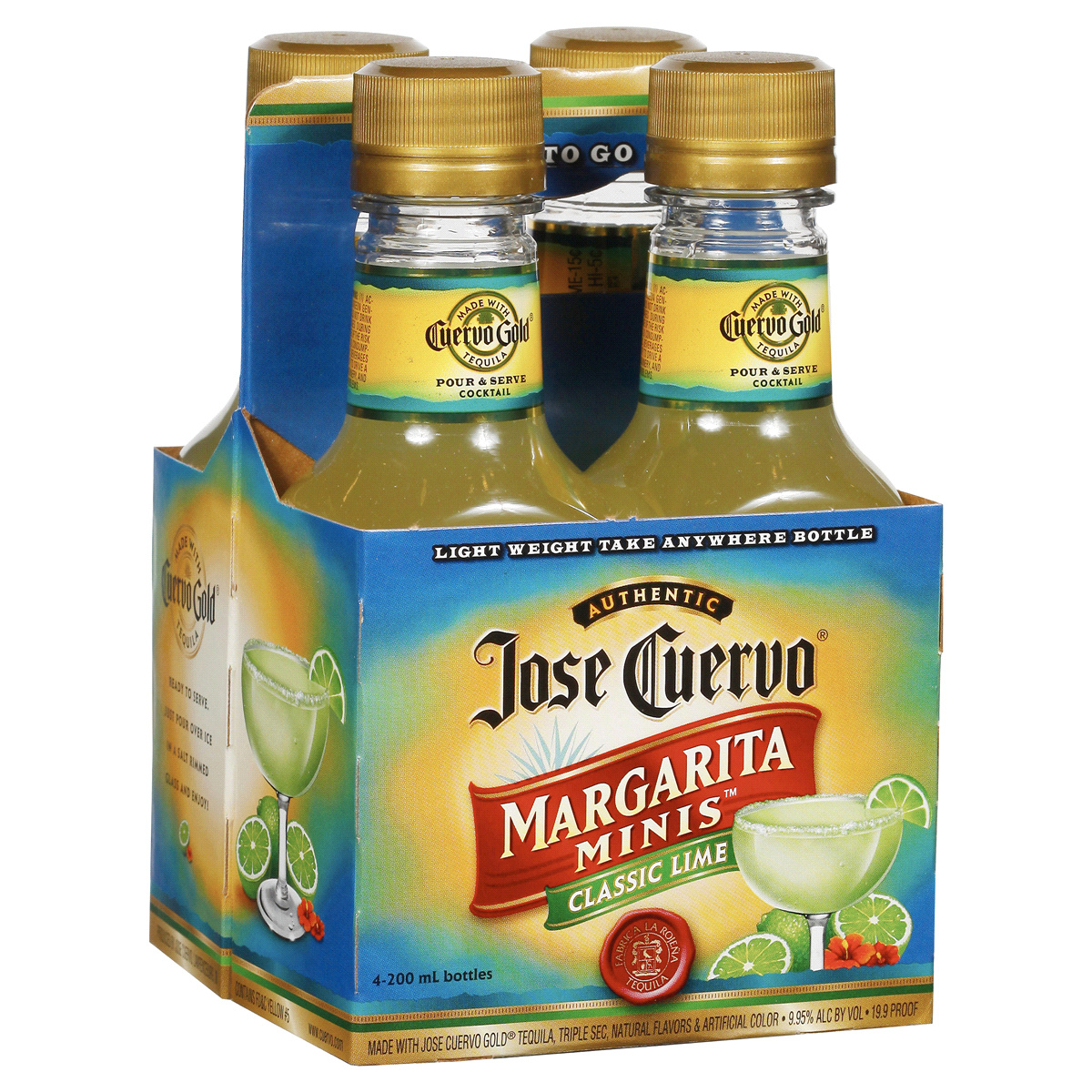 JOSE CUERVO CLASSIC LIME MARGARITA 4PK/200ml BOTTLE Cork 'N' Bottle