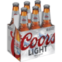 COORS LIGHT 6PK/12OZ BOTTLE