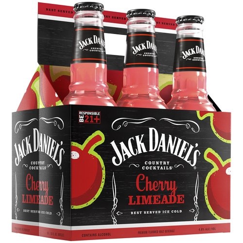 JACK DANIELS CHERRY LIMEADE 6PK/10OZ - Cork 'N' Bottle