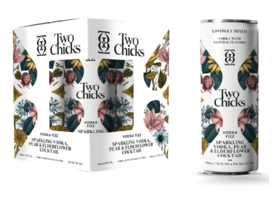 TWO CHICKS VODKA FIZZ 4PK/12OZ CAN Cork 'N' Bottle