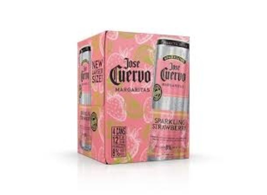 JOSE CUERVO SPARKLING STRAWBERRY 4PK/12OZ CAN