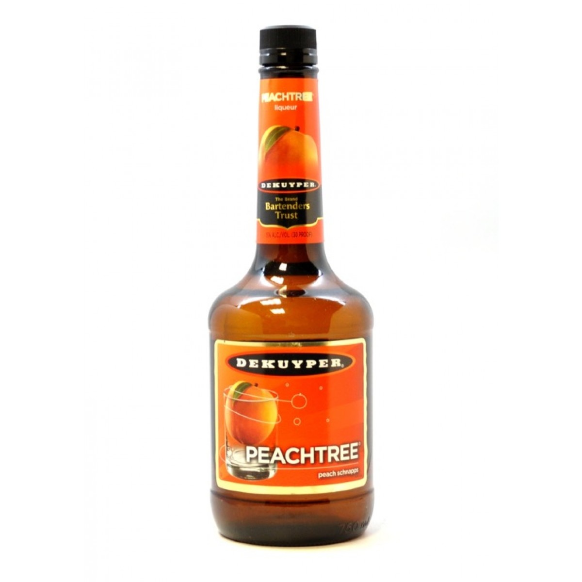 DEKUYPER PEACHTREE PEACH SCHNAPPS 750 ML - Cork 'N' Bottle