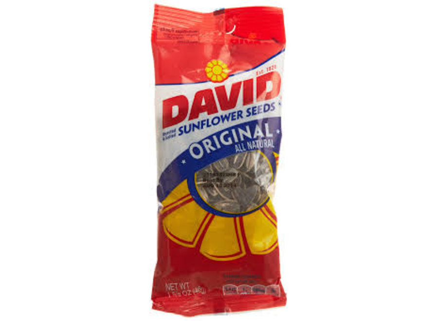 DAVID ORIGINAL SUNFLOWER SEEDS 1 5/8OZ