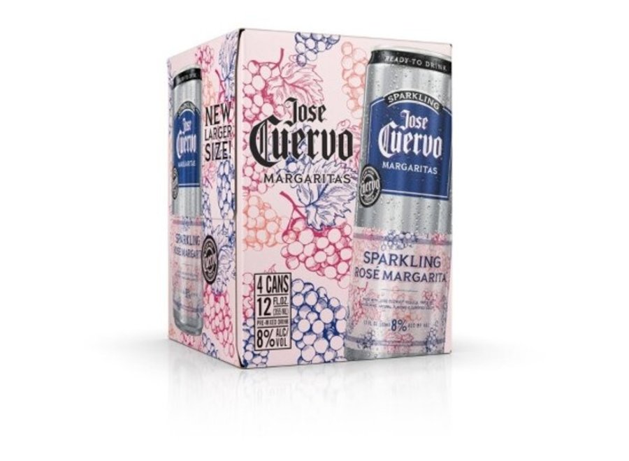 JOSE CUERVO SPARKLING ROSE MARGARITA 4PK/12OZ CAN