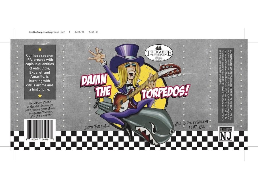 TUCKAHOE DAMN THE TORPEDOS 6PK/12OZ CAN