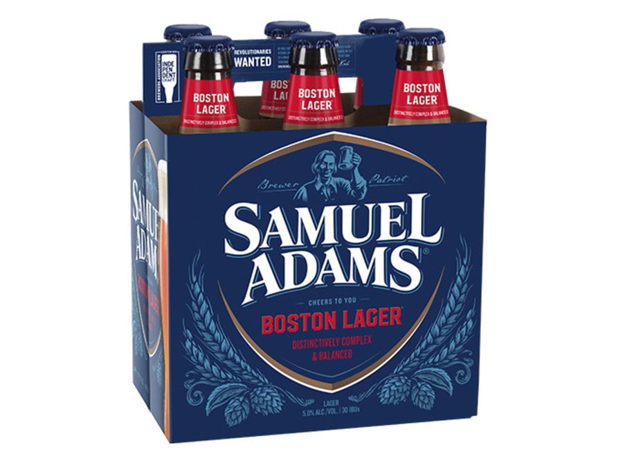 SAM ADAMS BOSTON LAGER 6PK/12OZ BOTTLE Cork 'N' Bottle