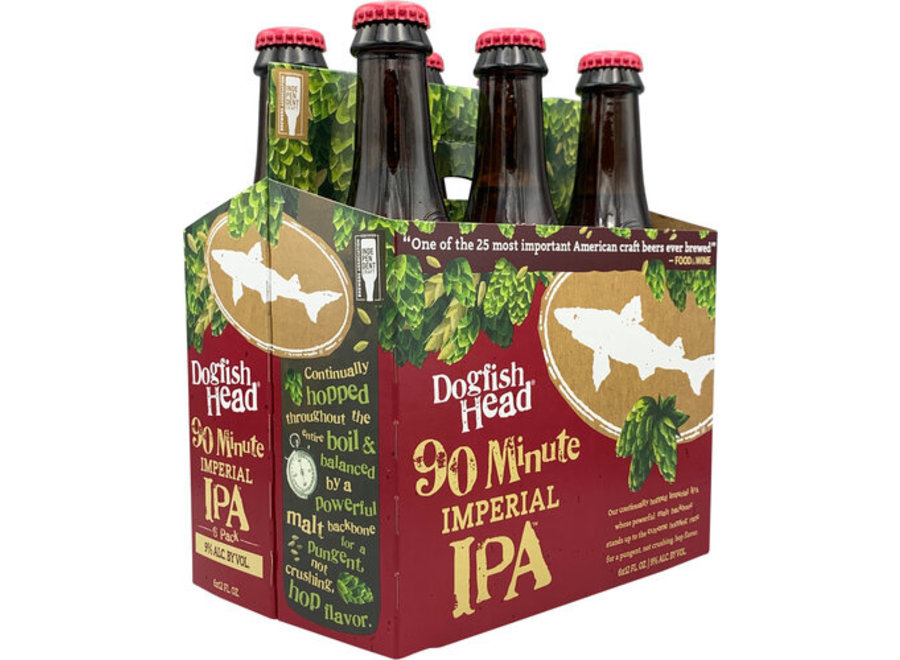 DOGFISH HEAD 90MIN IPA 6PK/12OZ BOTTLE