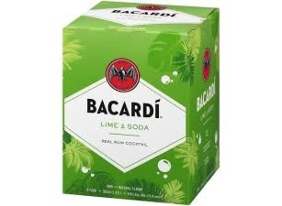 BACARDI LIME SODA COCKTAIL 4PK/355ML CAN