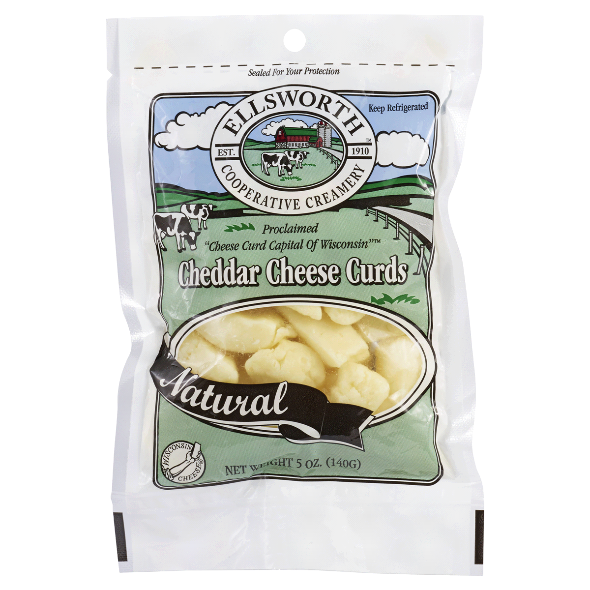 ELLSWORTH CHEDDAR CHEESE CURDS NATURAL CHEESE Cork 'N' Bottle
