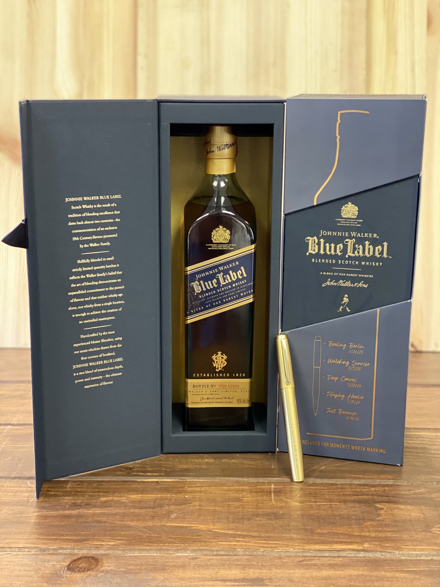 JOHNNIE WALKER BLUE LABEL SCOTCH 750ML - Cork 'N' Bottle