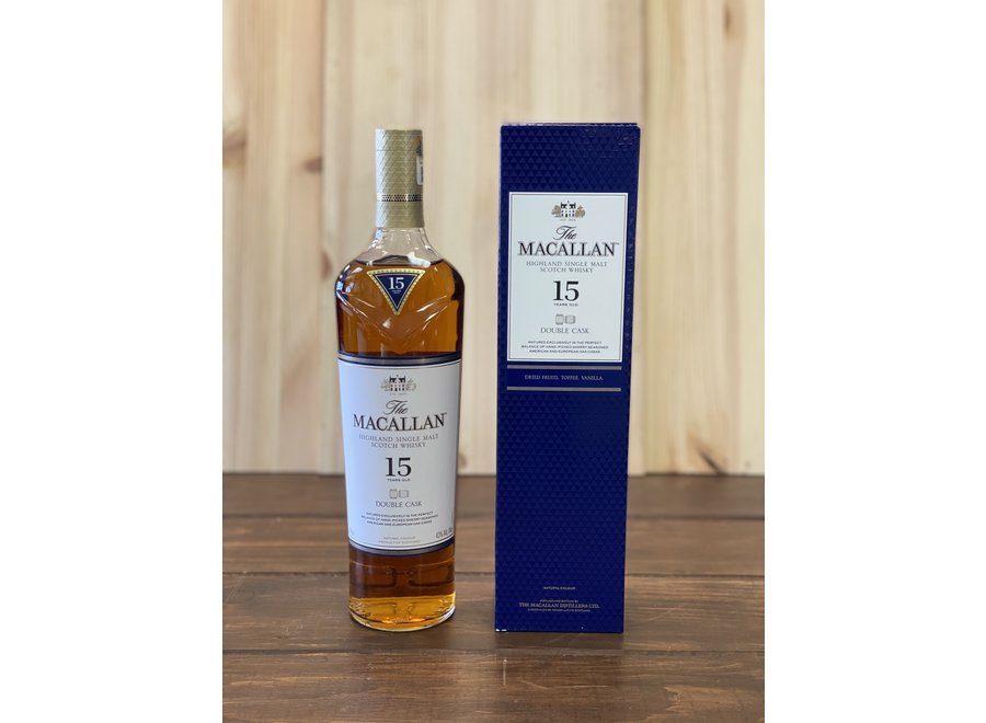 MACALLAN SINGLE MALT SCOTCH 15YR DOUBLE CASK 750ML