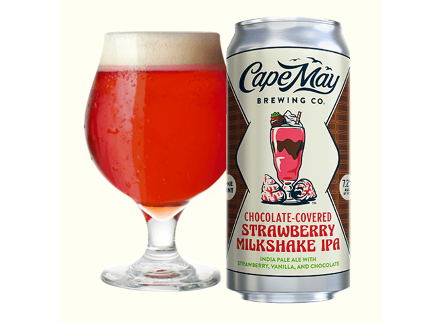 CAPE MAY CHOCOLATE COVERED STRAWBERRY MILKSHAKE IPA 4PK/16OZ CAN