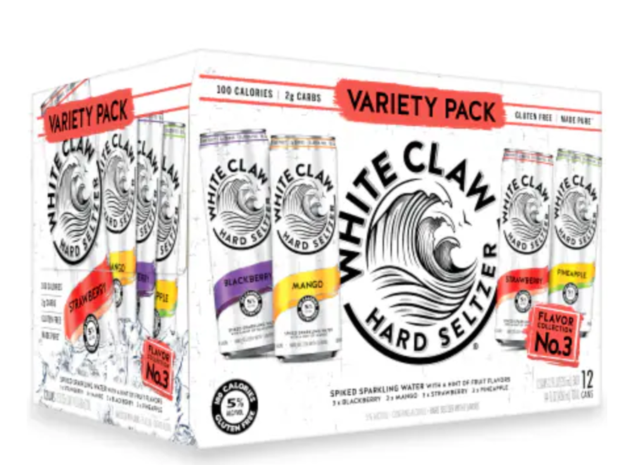 WHITE CLAW VARIETY PACK#3 12PK/12 OZ CAN