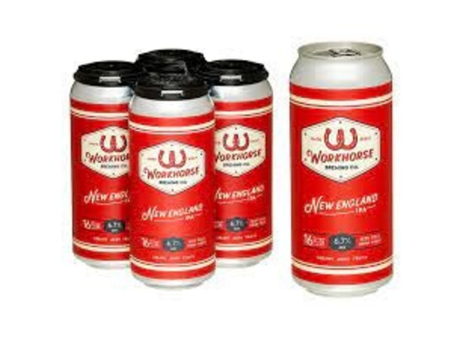 WORKHORSE BREWING COMPANY NEW ENGLAND IPA 4PK/16OZ CANS Cork 'N' Bottle