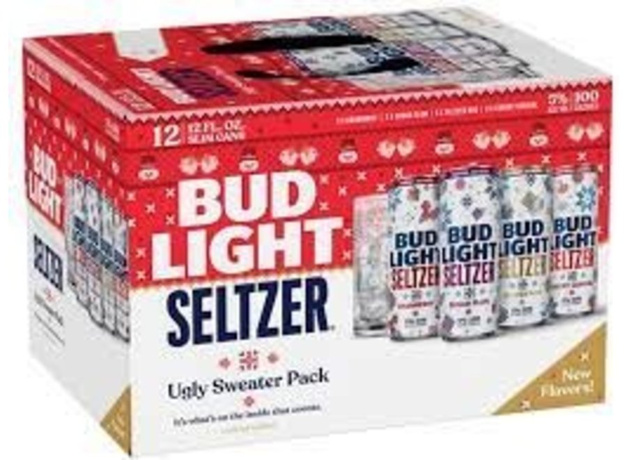 BUD LIGHT SELTZER UGLY SWEATER VARIETY 12PK 12OZ CANS