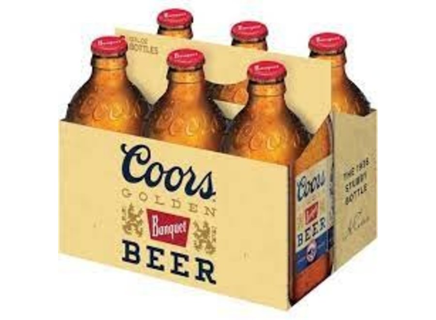 *COORS BANQUET BEER 6PK/12OZ BOTTLE