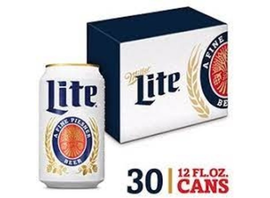 MILLER LITE 30 PK/12OZ CAN