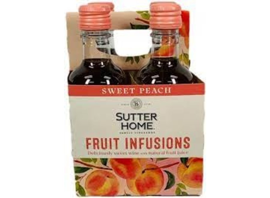 SUTTER HOME SWEET PEACH 4PK/187ML