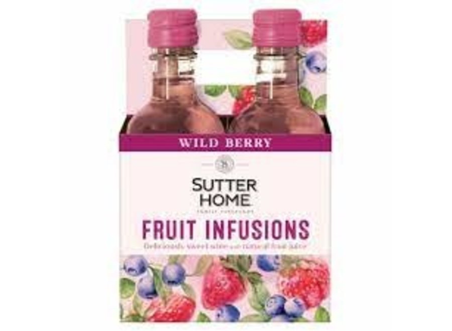 SUTTER HOME WILD BERRY 4PK/187ML