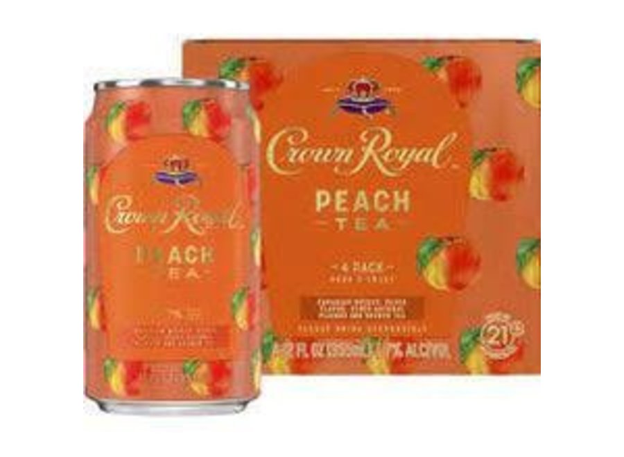 CROWN ROYAL PEACH TEA WHISKEY COCKTAIL 4PK/12OZ CANS