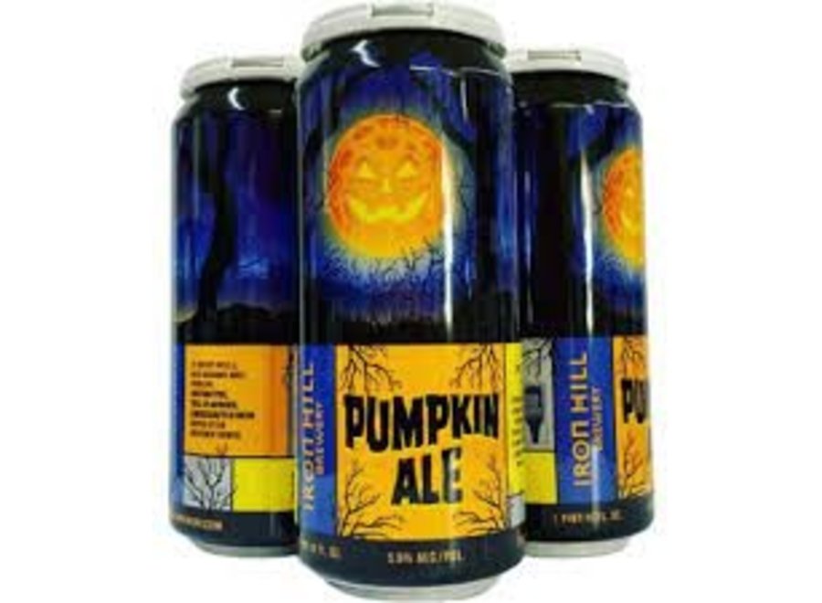 IRON HILL PUMPKIN ALE 4PK/16 OZ CANS Cork 'N' Bottle
