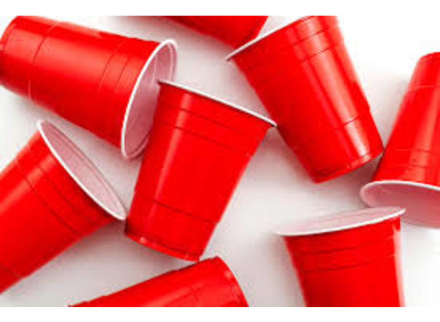 RED PLASTIC CUP 20/16OZ