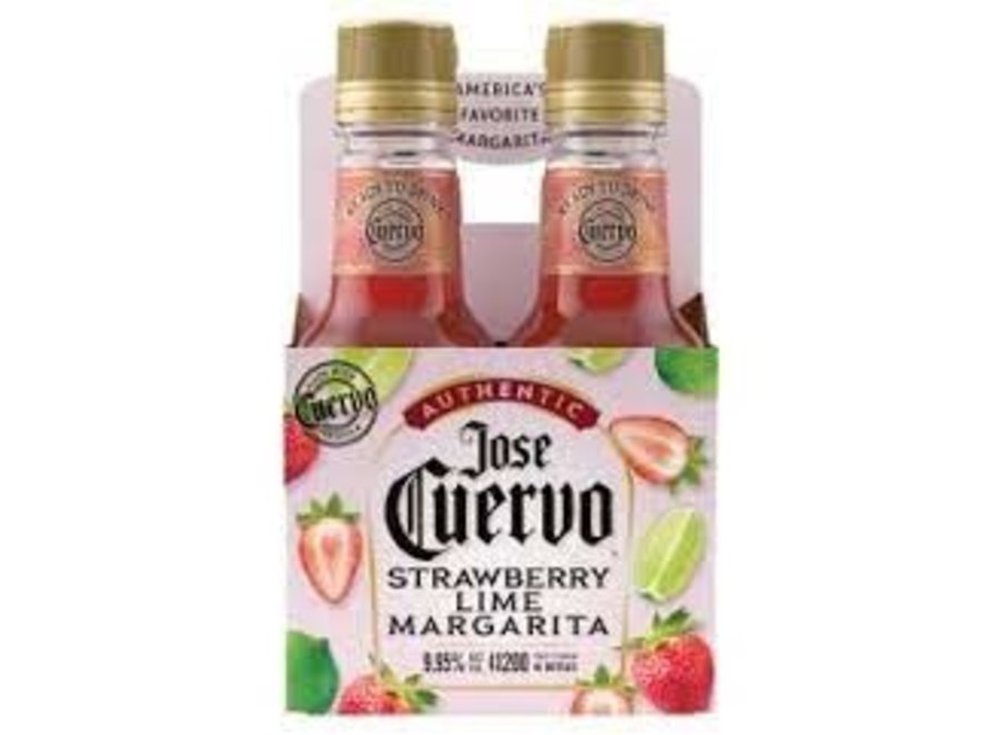 *JOSE CUERVO CLASSIC STRAWBERRY LIME MARGARITA 4PK/200ML BOTTLE