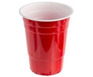 RED PLASTIC CUP 18PK/ 16OZ - Cork 'N' Bottle