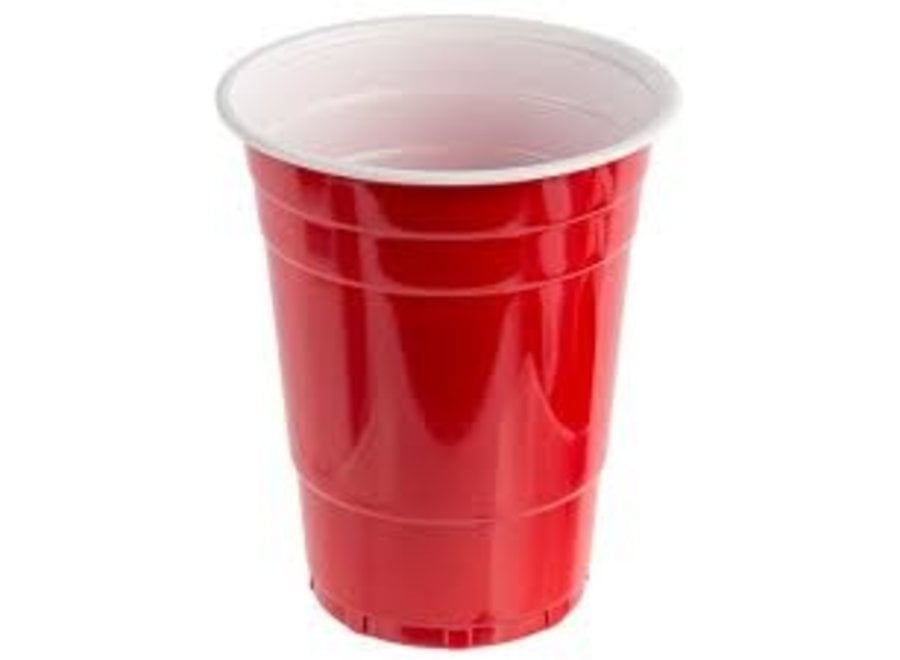 *RED PARTY PLASTIC CUP 18PK/ 16OZ