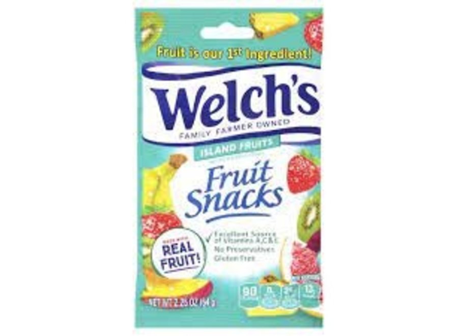 WELCH'S ISLAND FRUIT SNACK 2.25OZ PACK