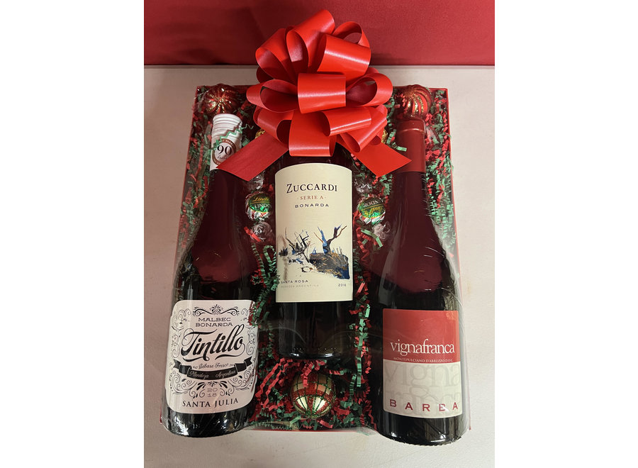 GIFT BASKET - RED WINE LOVER'S TRIO!