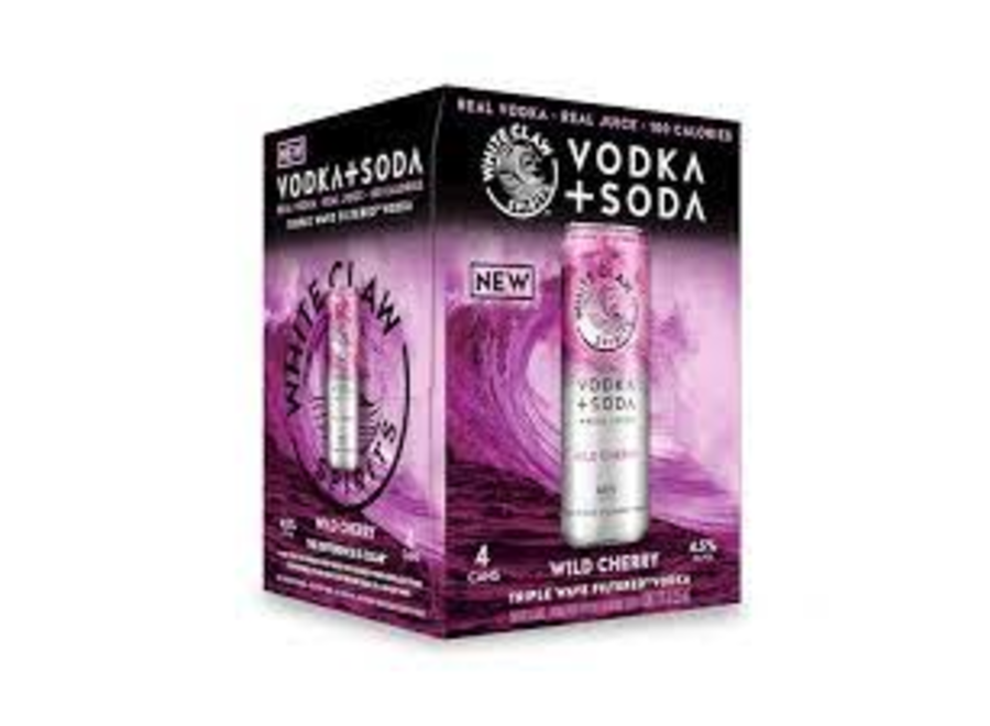 WHITE CLAW CHERRY VODKA & SODA 4PK/12OZ CAN